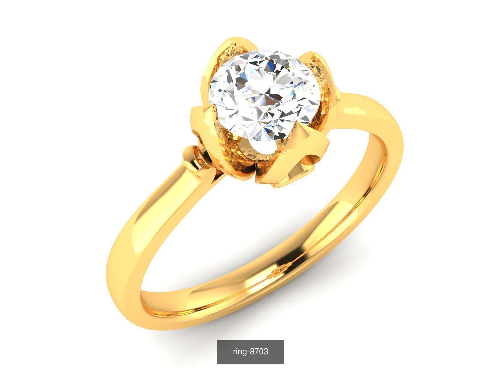 69 SOLITAIRE RING 3D Model Collection_69
