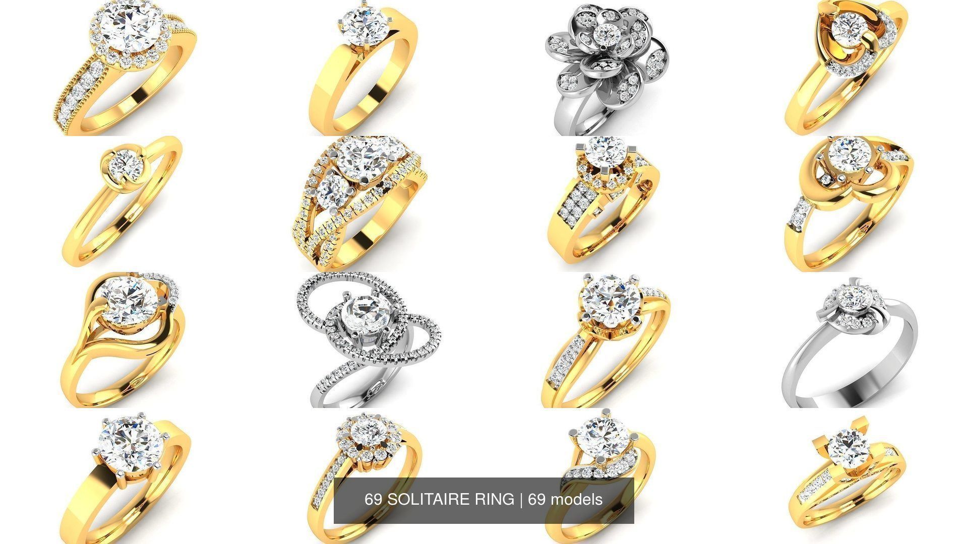 69 SOLITAIRE RING 3D Model Collection_3