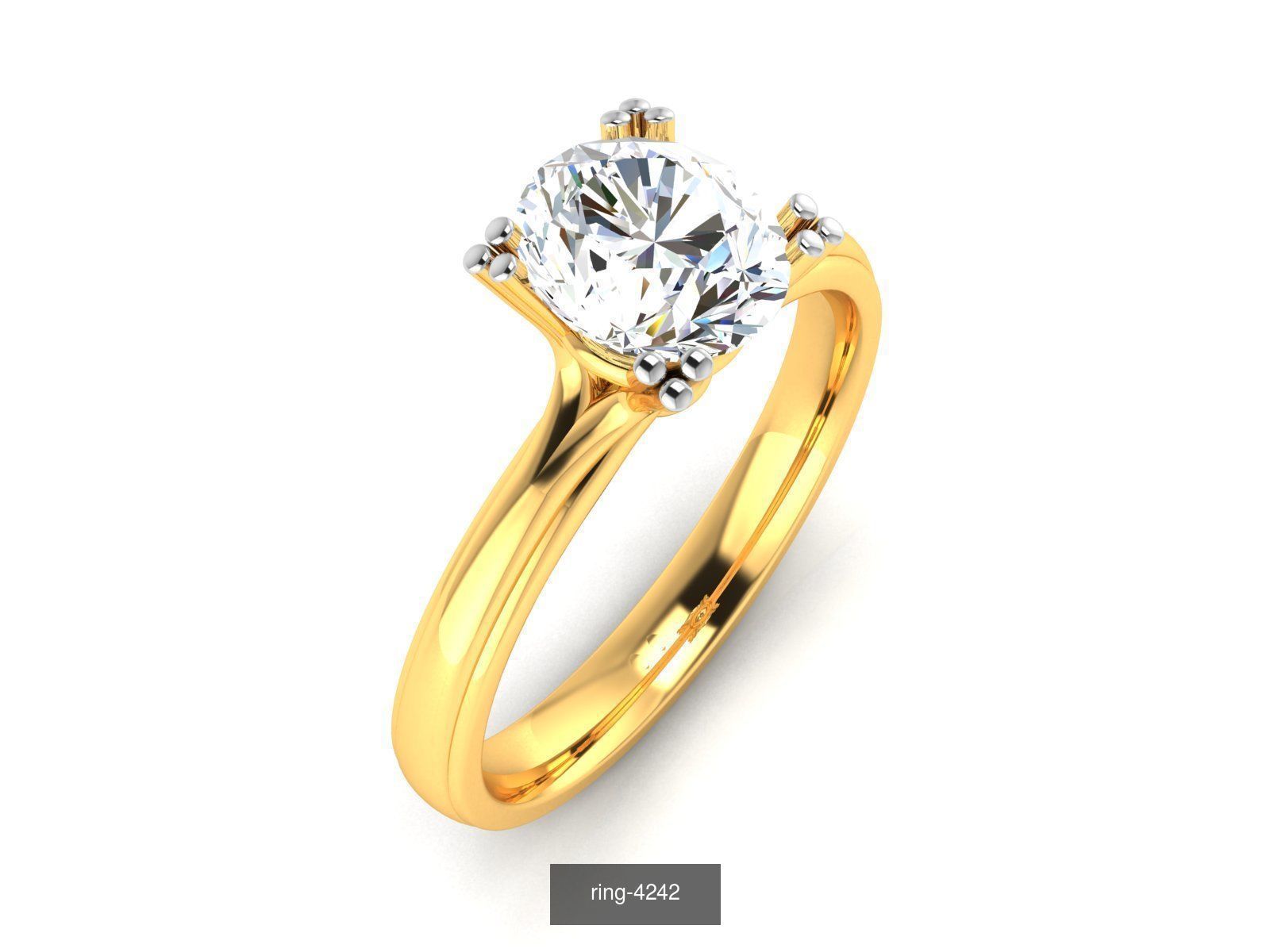 69 SOLITAIRE RING 3D Model Collection_35