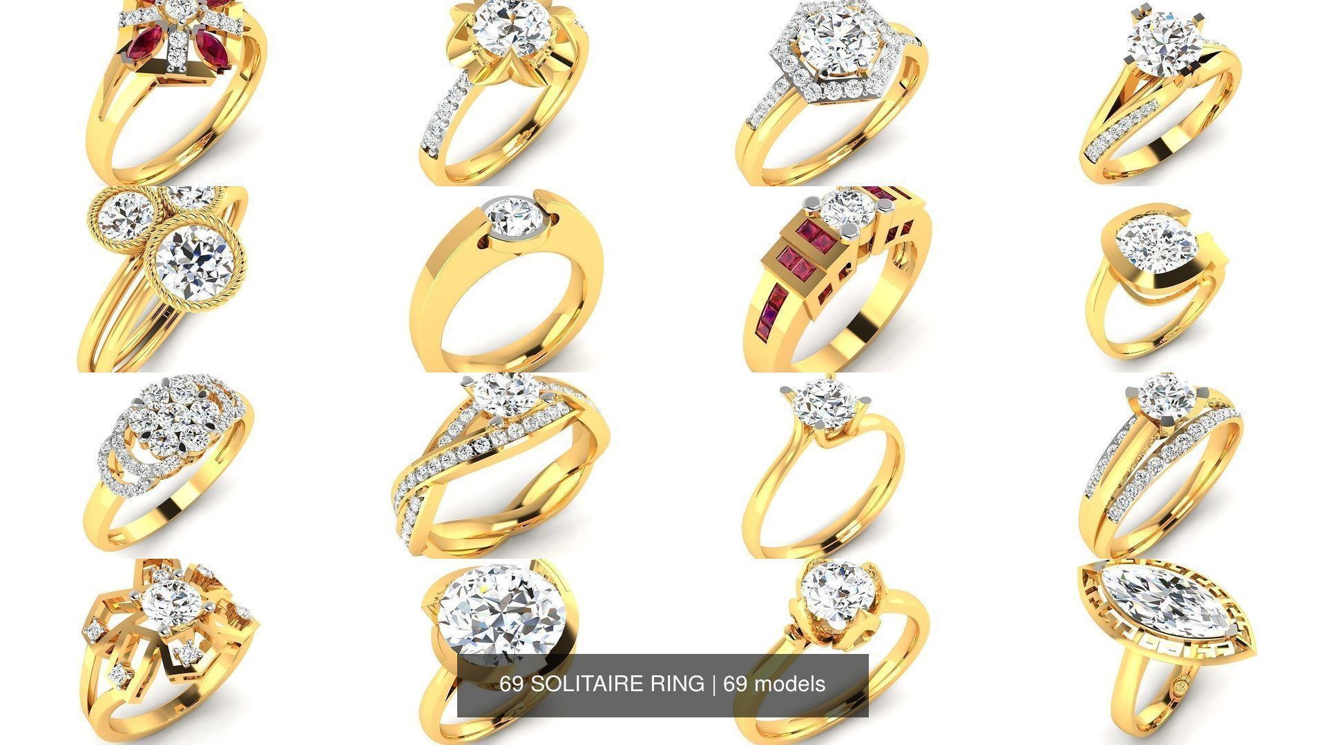 69 SOLITAIRE RING 3D Model Collection_5
