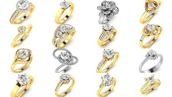 69 SOLITAIRE RING 3D Model Collection
