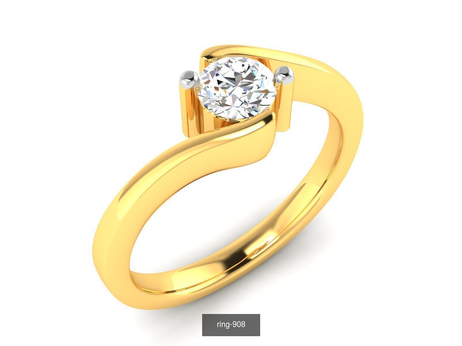 69 SOLITAIRE RING 3D Model Collection_6