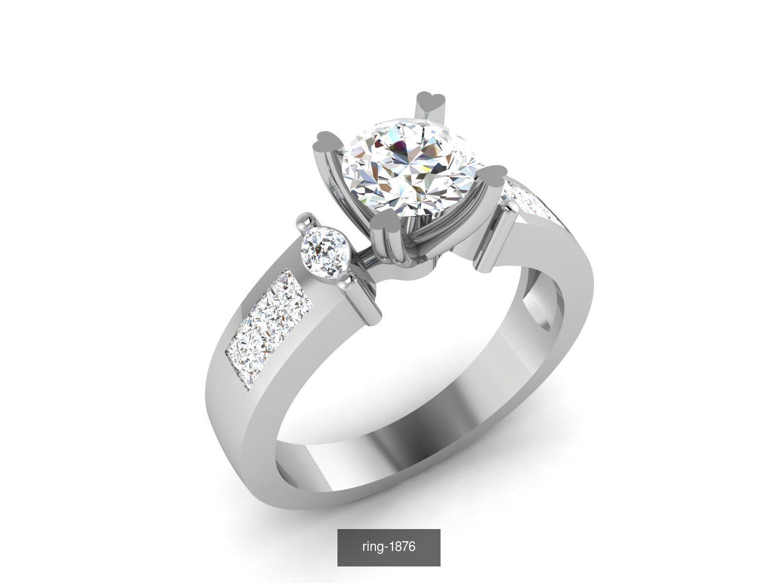 69 SOLITAIRE RING 3D Model Collection_14