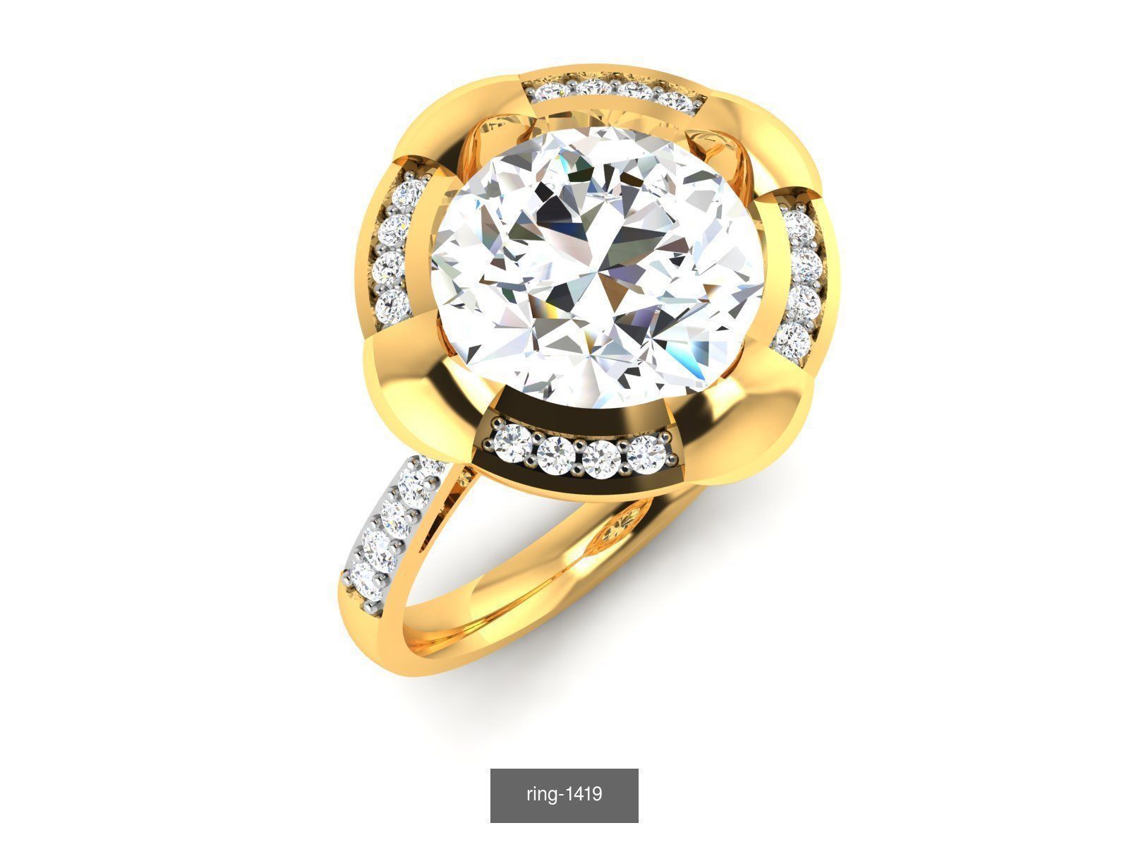69 SOLITAIRE RING 3D Model Collection_19