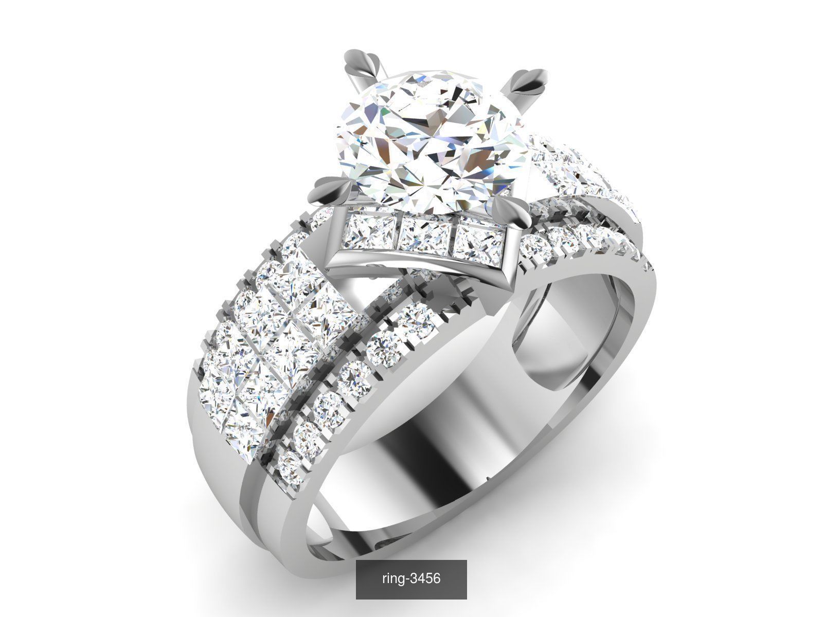 69 SOLITAIRE RING 3D Model Collection_23