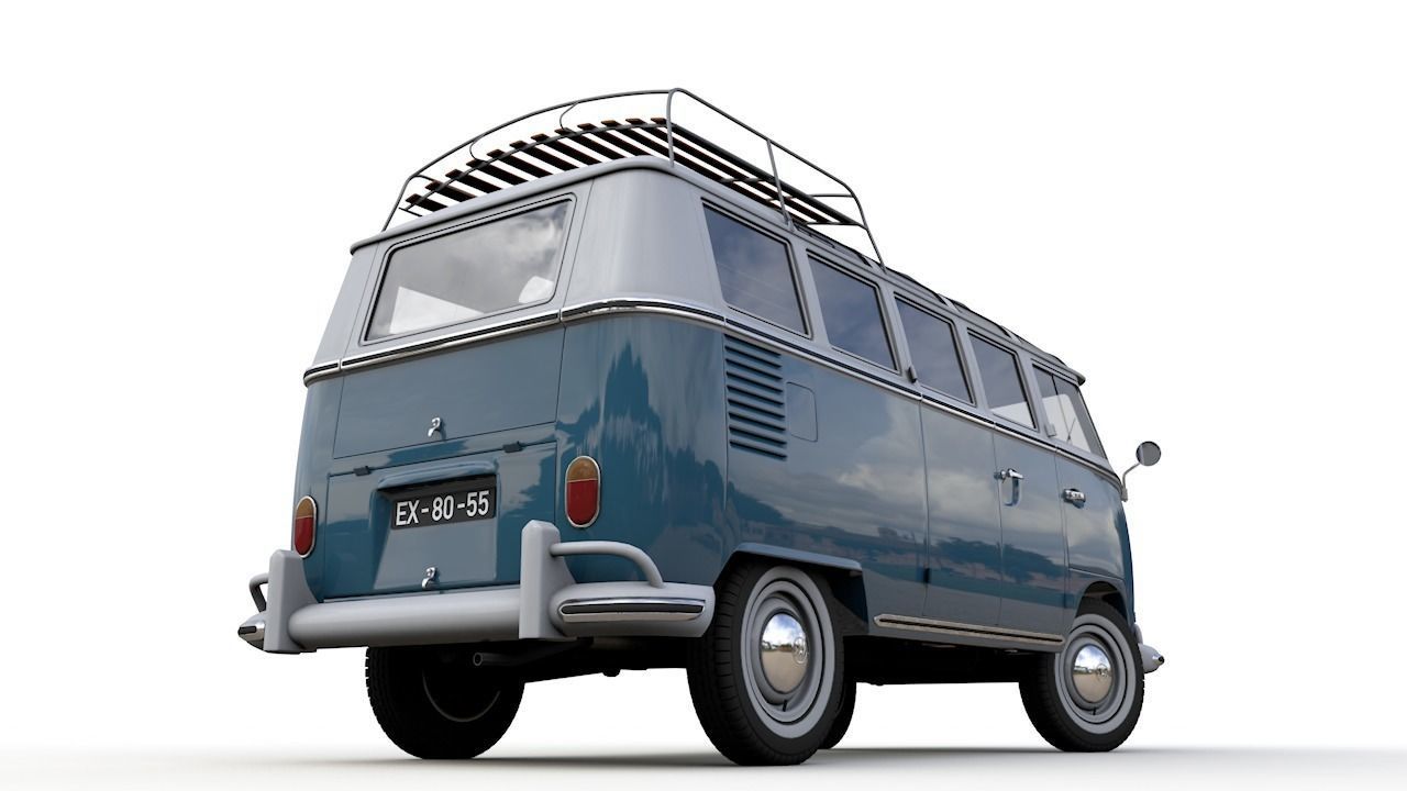 Volkswagen T1 Microbus Deluxe 1966 3D model_8