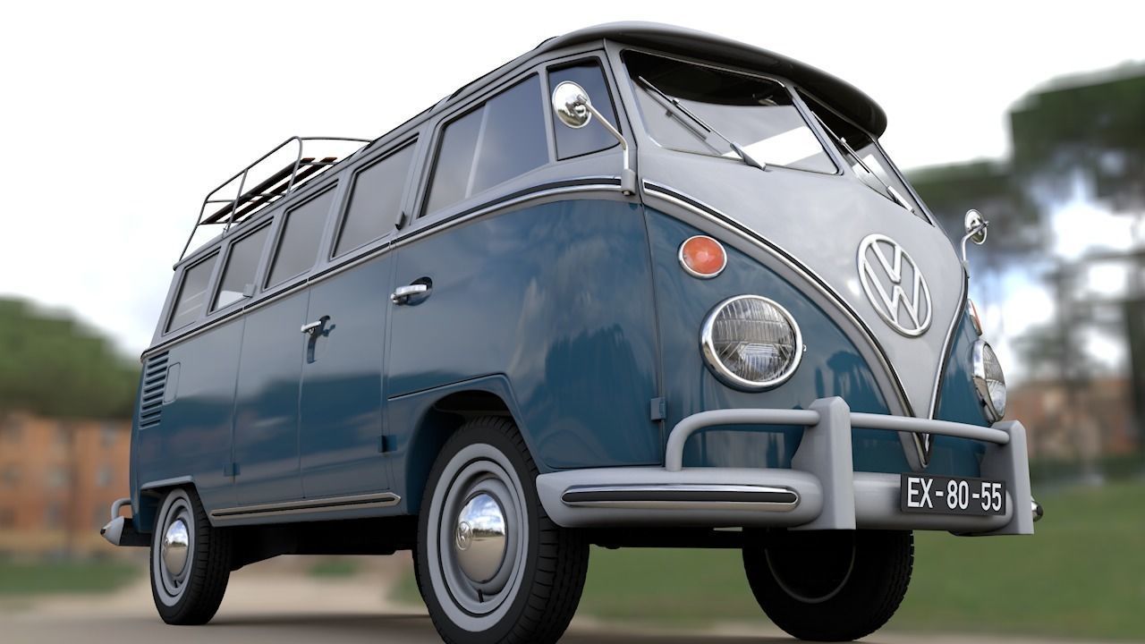 Volkswagen T1 Microbus Deluxe 1966 3D model_3