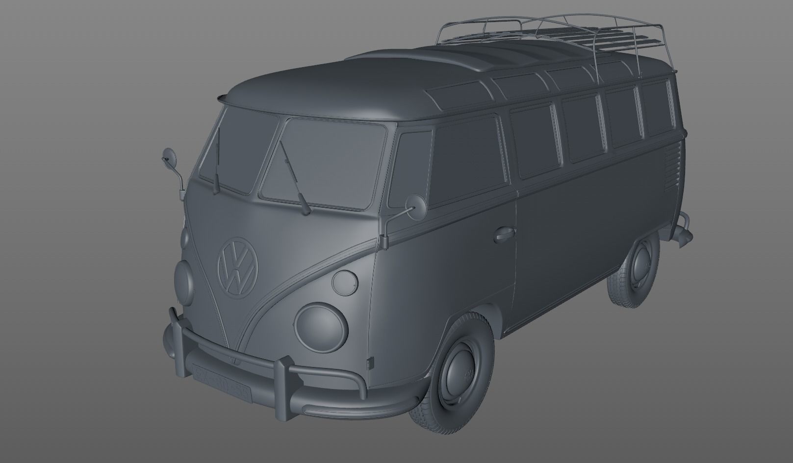 Volkswagen T1 Microbus Deluxe 1966 3D model_11