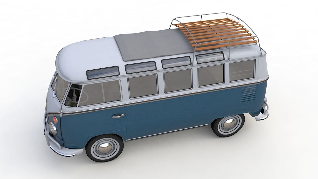 Volkswagen T1 Microbus Deluxe 1966 3D model_6