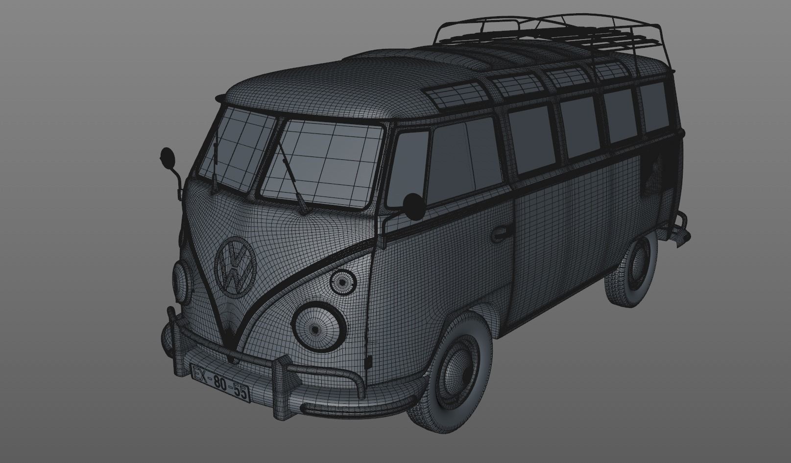 Volkswagen T1 Microbus Deluxe 1966 3D model_12