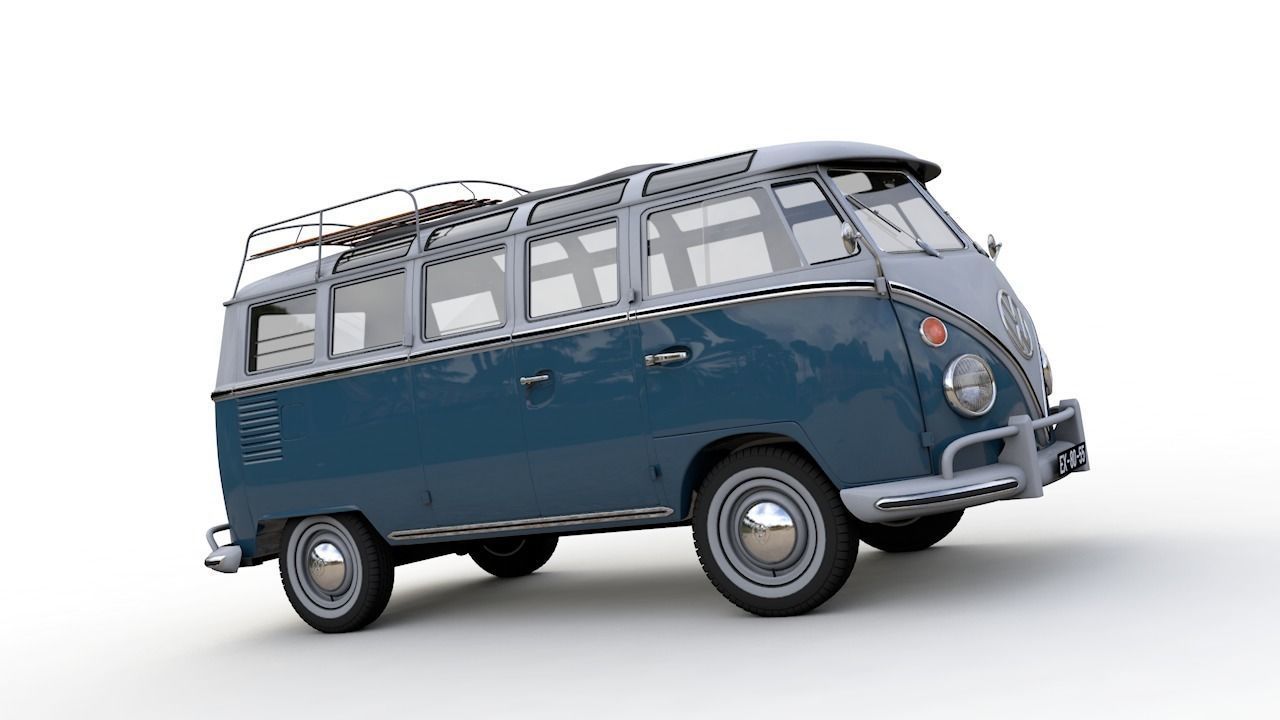 Volkswagen T1 Microbus Deluxe 1966 3D model_4