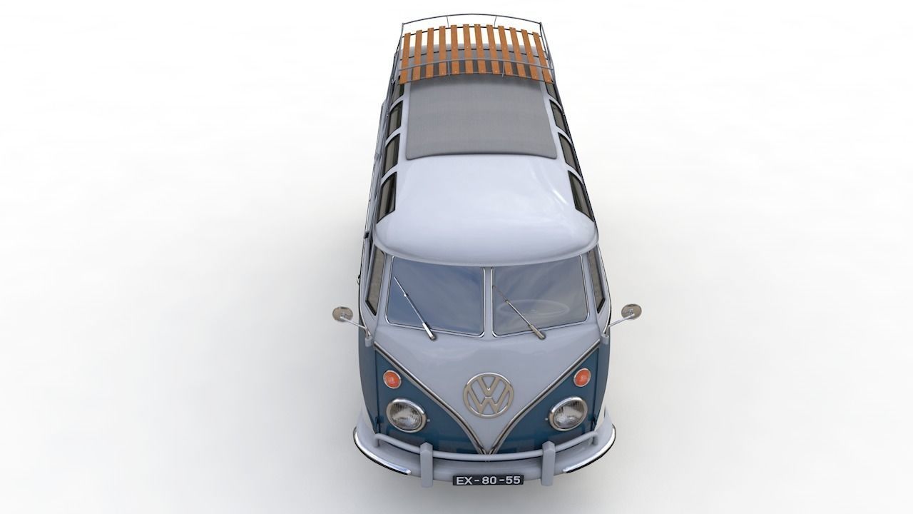 Volkswagen T1 Microbus Deluxe 1966 3D model_10