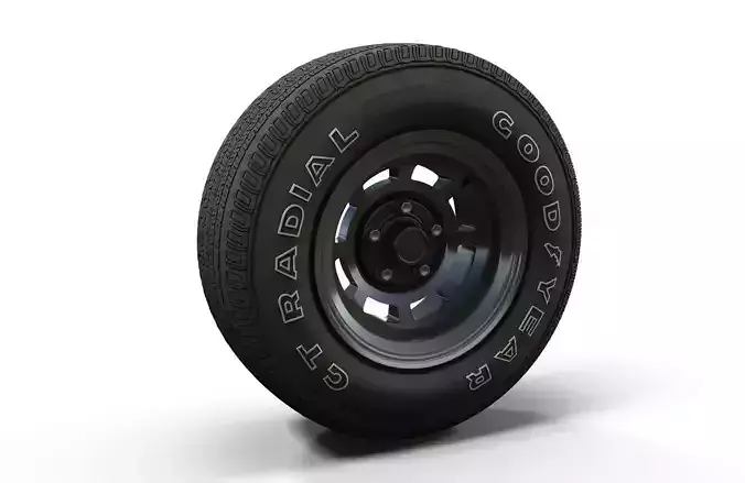 Muscle car highpoly wheel 3D model