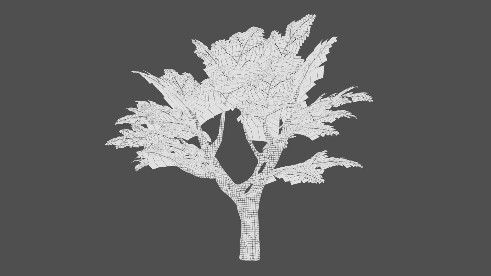 Tree house Low-poly 3D model_14