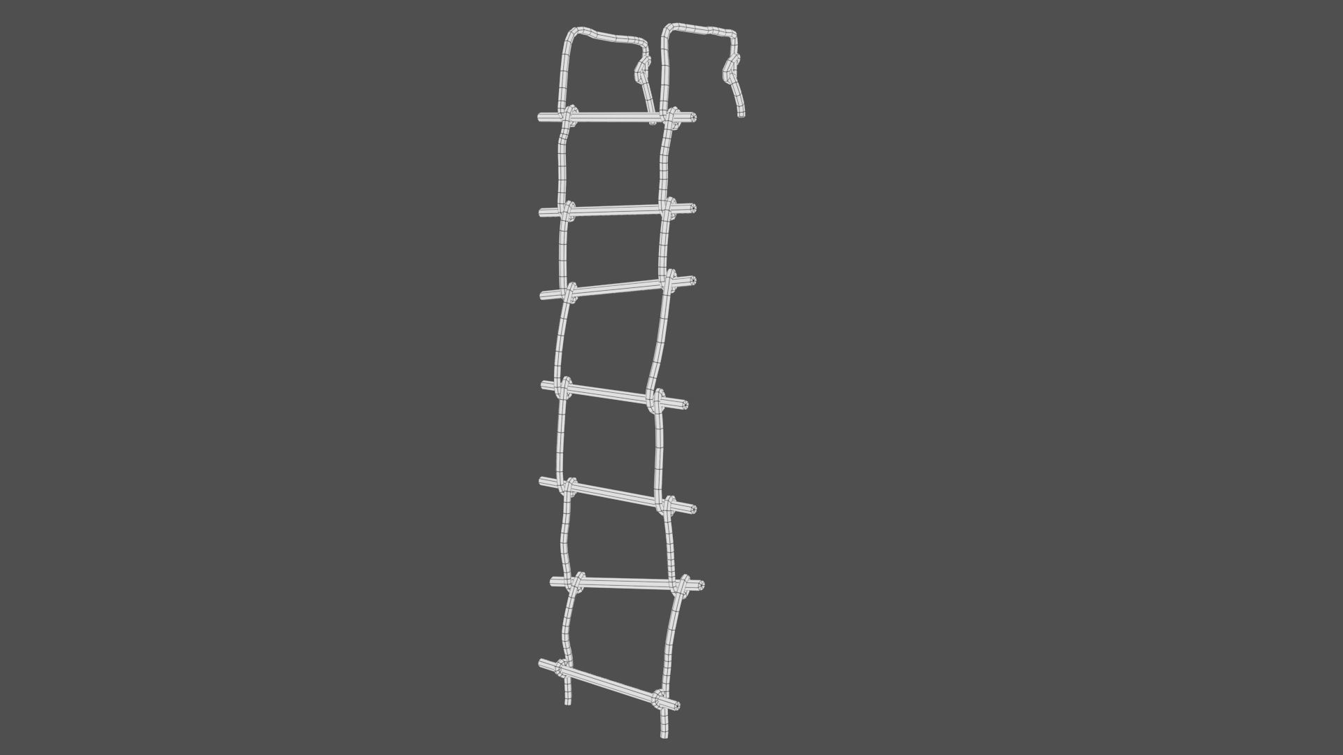 Tree house Low-poly 3D model_16