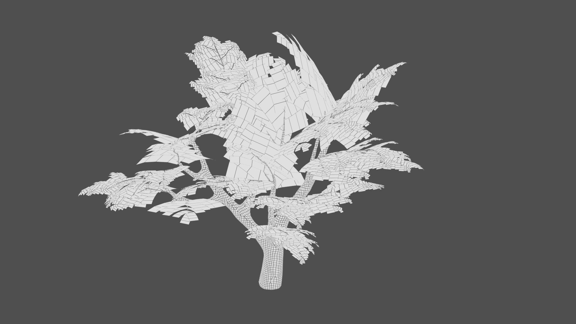 Tree house Low-poly 3D model_15