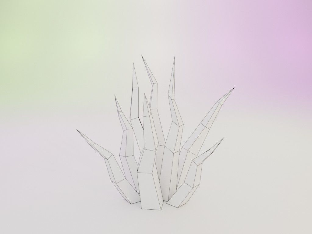 Low poly grass Low-poly 3D model_10