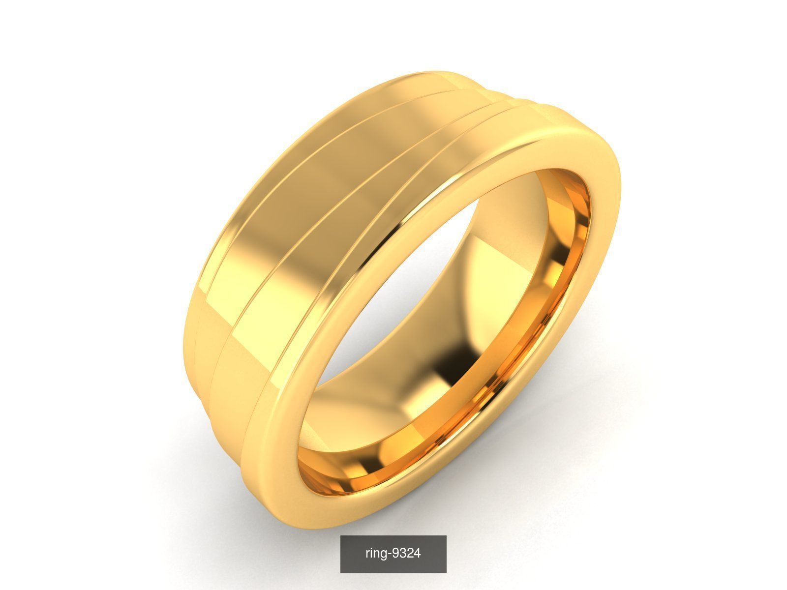 27 PLAIN GOLD RING 3D Model Collection_2