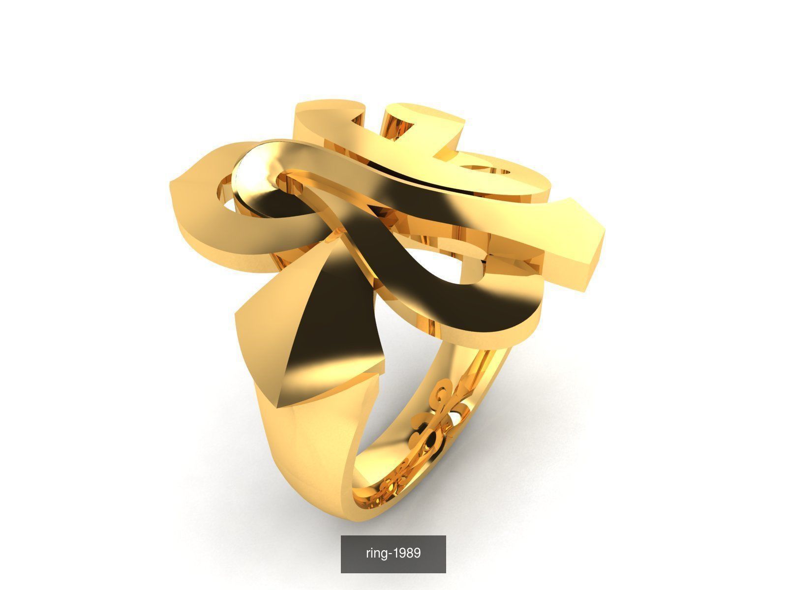 27 PLAIN GOLD RING 3D Model Collection_8