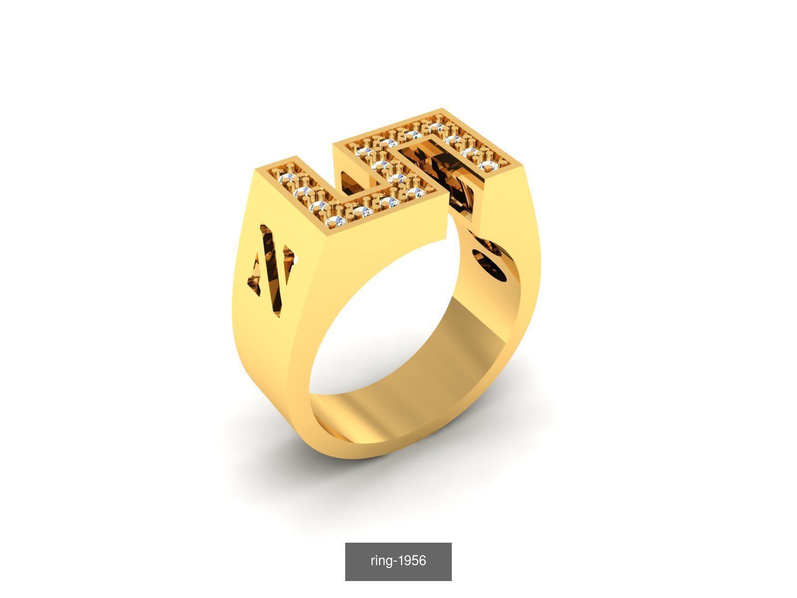 27 PLAIN GOLD RING 3D Model Collection_9