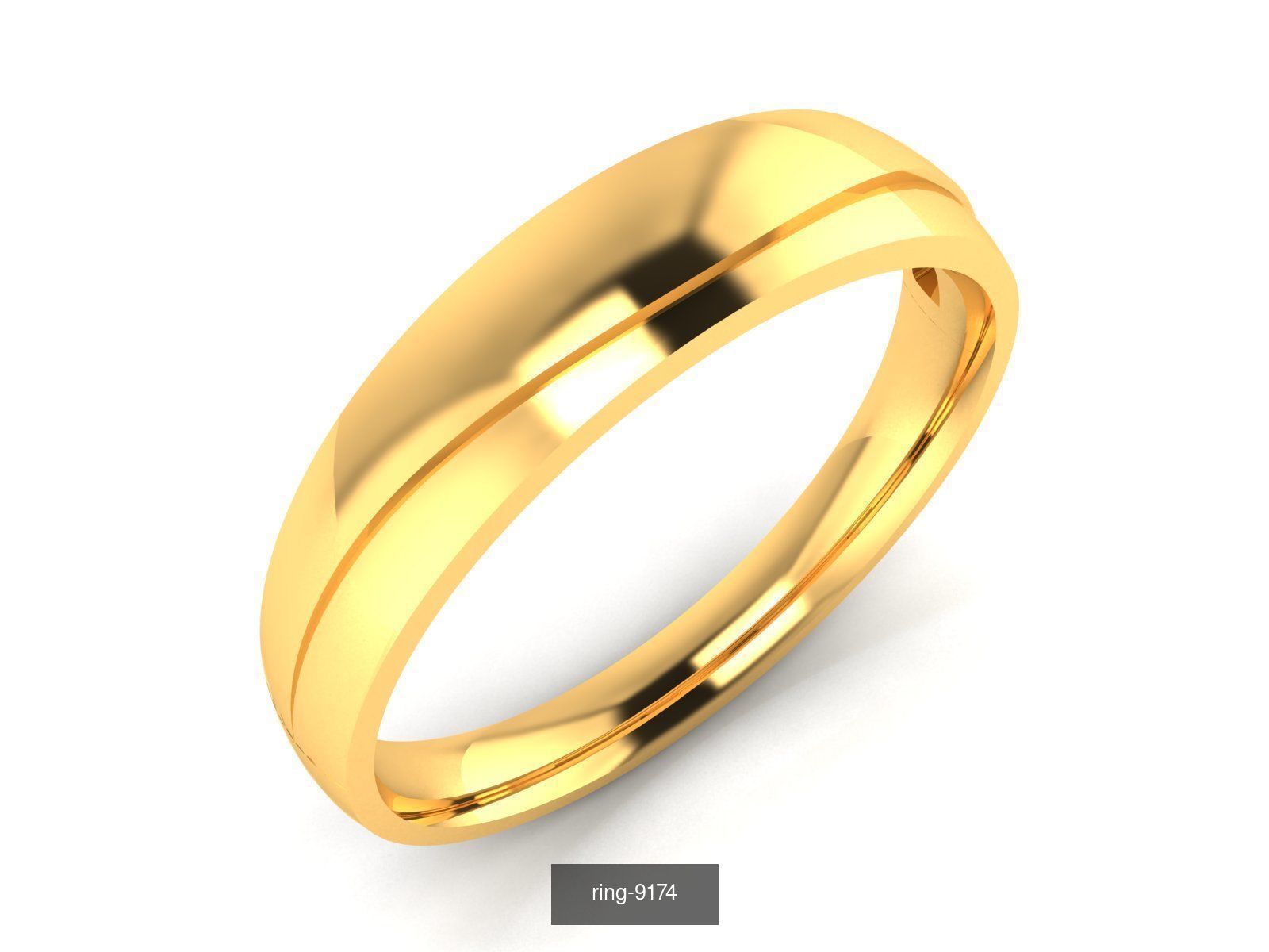 27 PLAIN GOLD RING 3D Model Collection_6