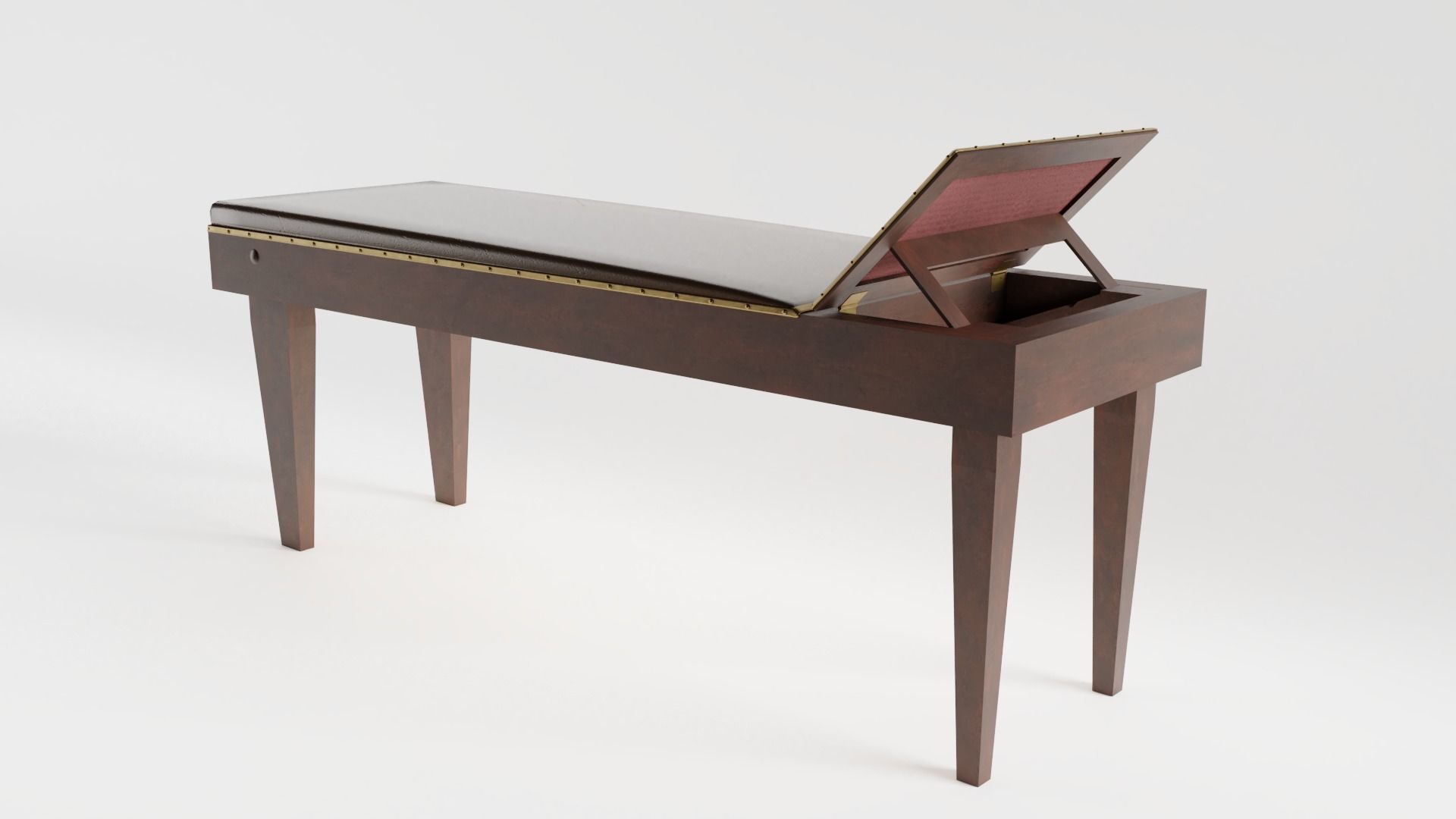 Victorian Doctors Examination Couch 3D model_1