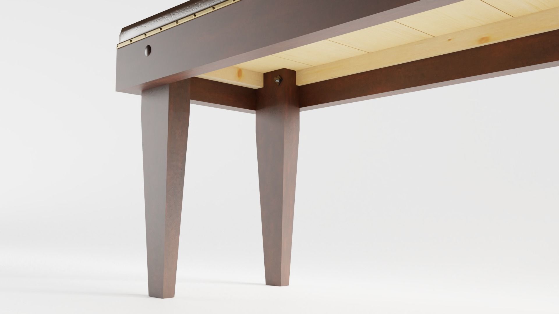 Victorian Doctors Examination Couch 3D model_3