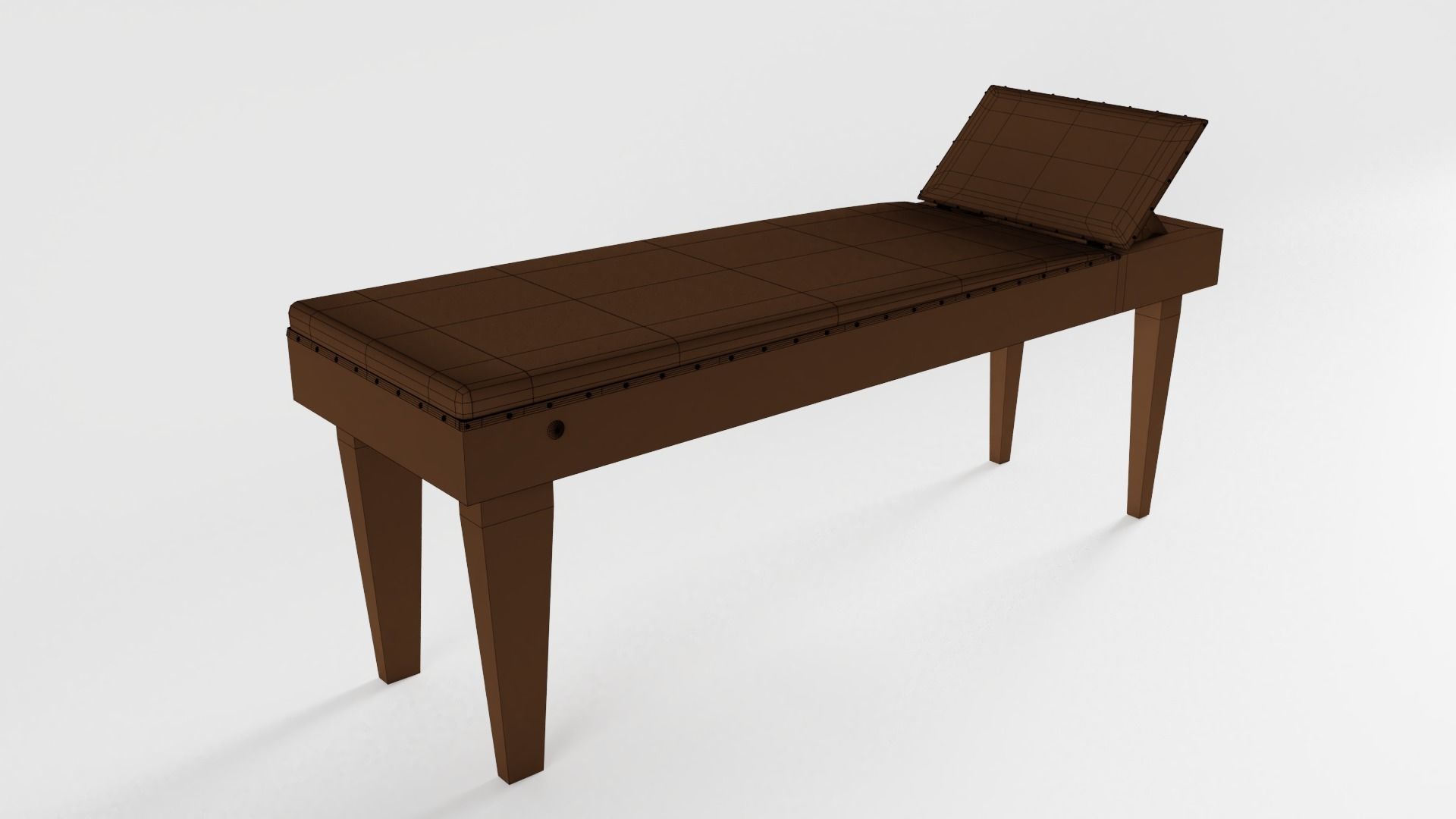 Victorian Doctors Examination Couch 3D model_5
