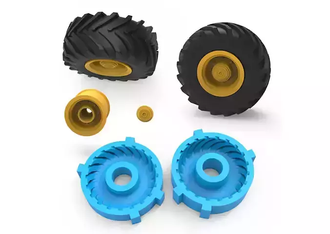 Tractor Tire Mold 3D print model