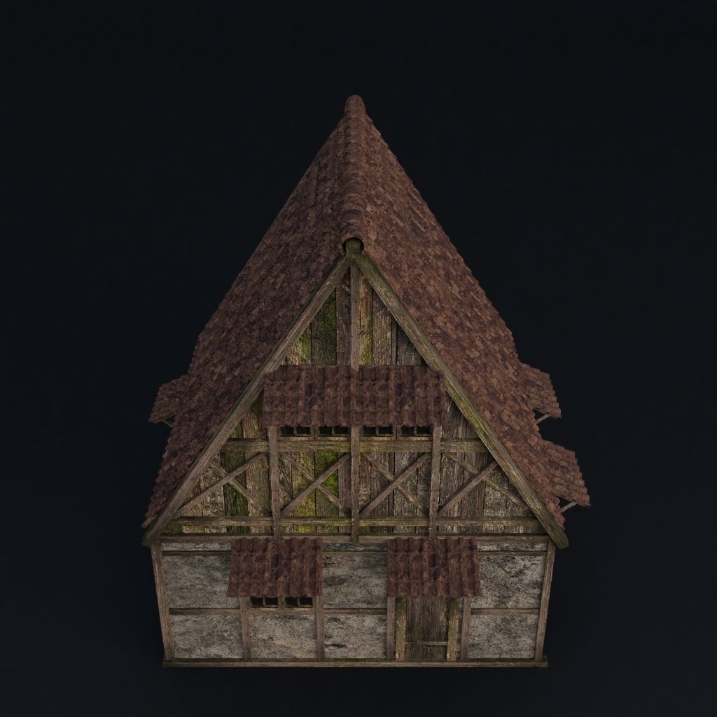 OLD MEDIEVAL BUILDING 02 Low-poly 3D model_5