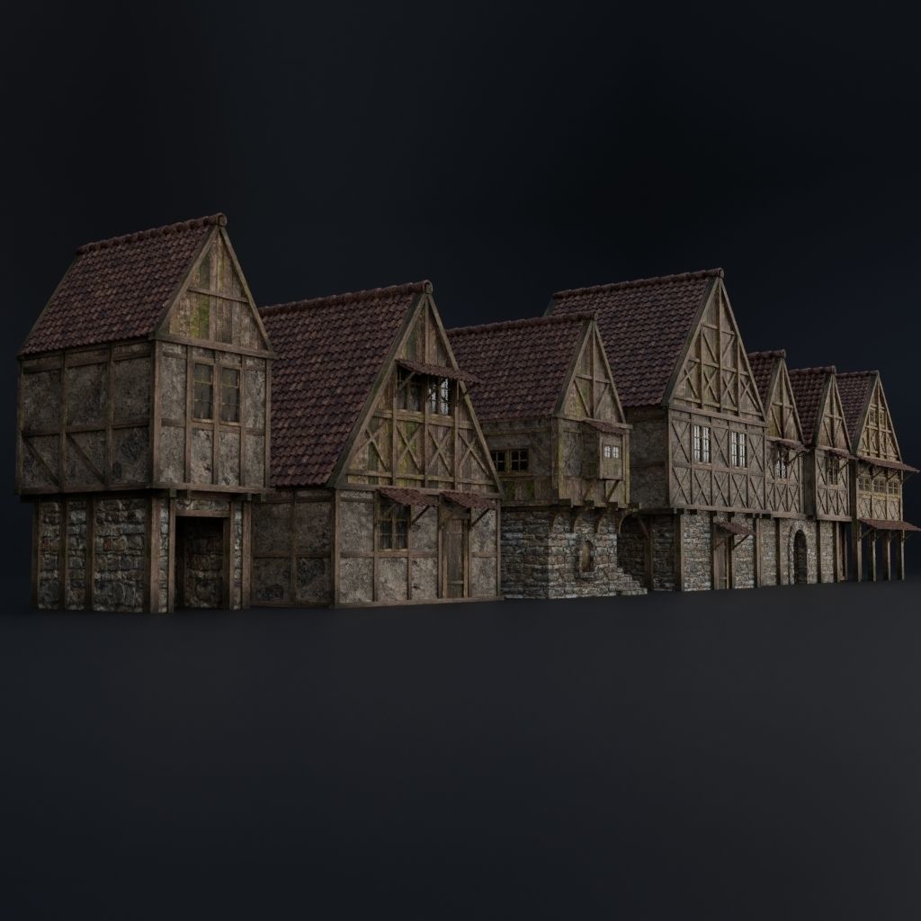 OLD MEDIEVAL BUILDING 02 Low-poly 3D model_13