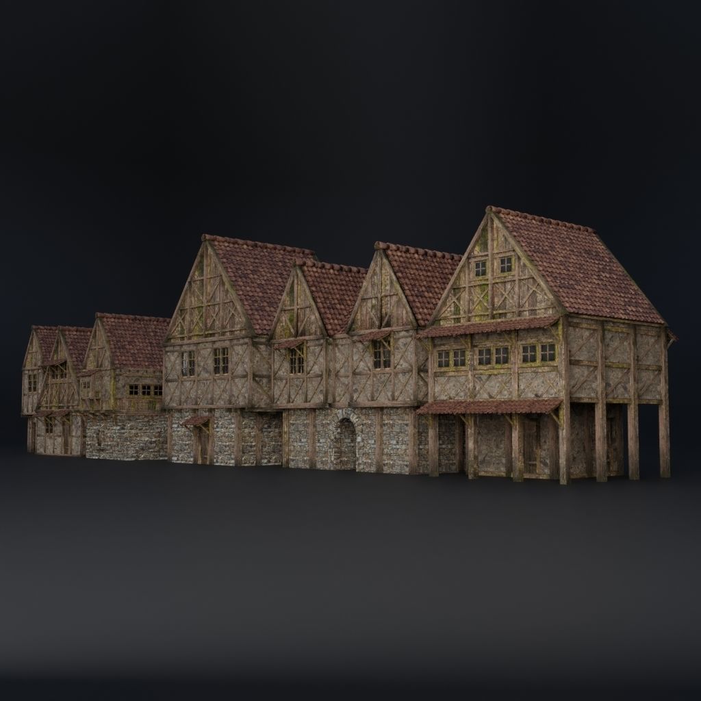 OLD MEDIEVAL BUILDING 03 Low-poly 3D model_15