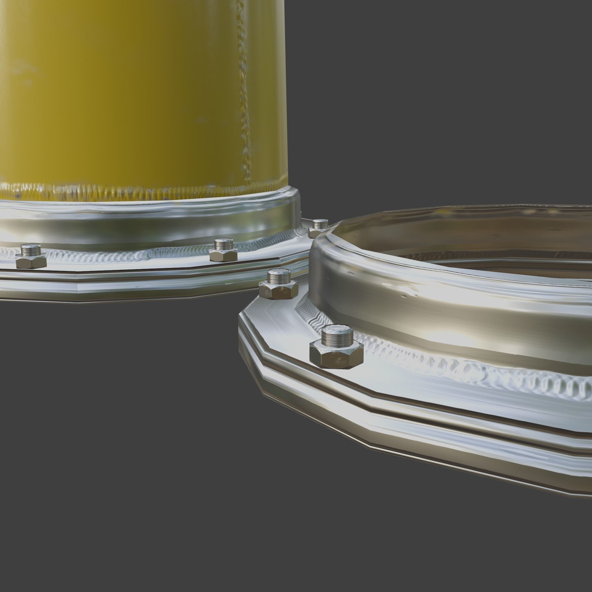 Pipes Modular Set Low-poly 3D model_12