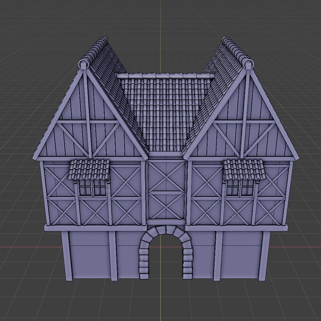 OLD MEDIEVAL BUILDING 05 Low-poly 3D model_11