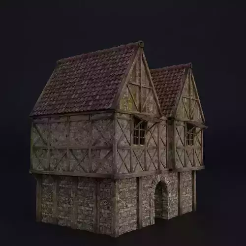 OLD MEDIEVAL BUILDING 05 Low-poly 3D model