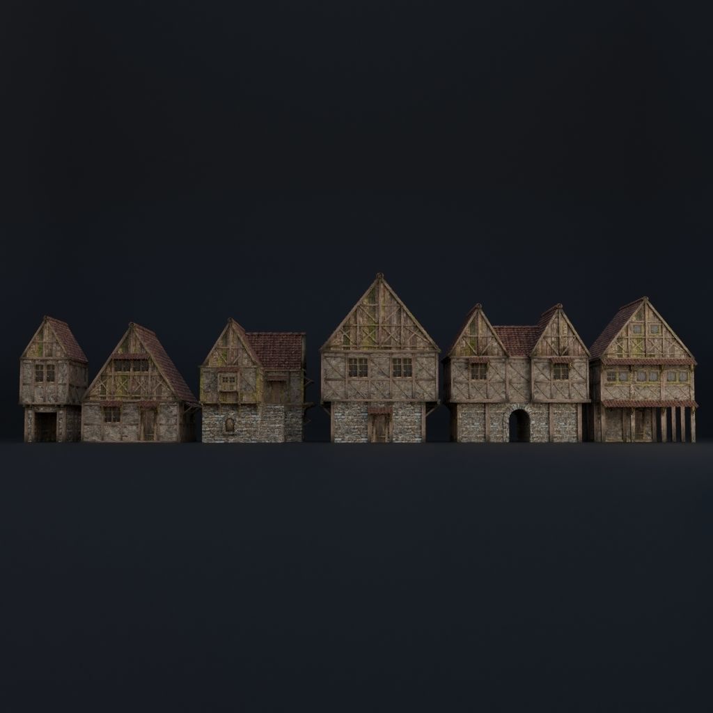 OLD MEDIEVAL BUILDING 06 Low-poly 3D model_14