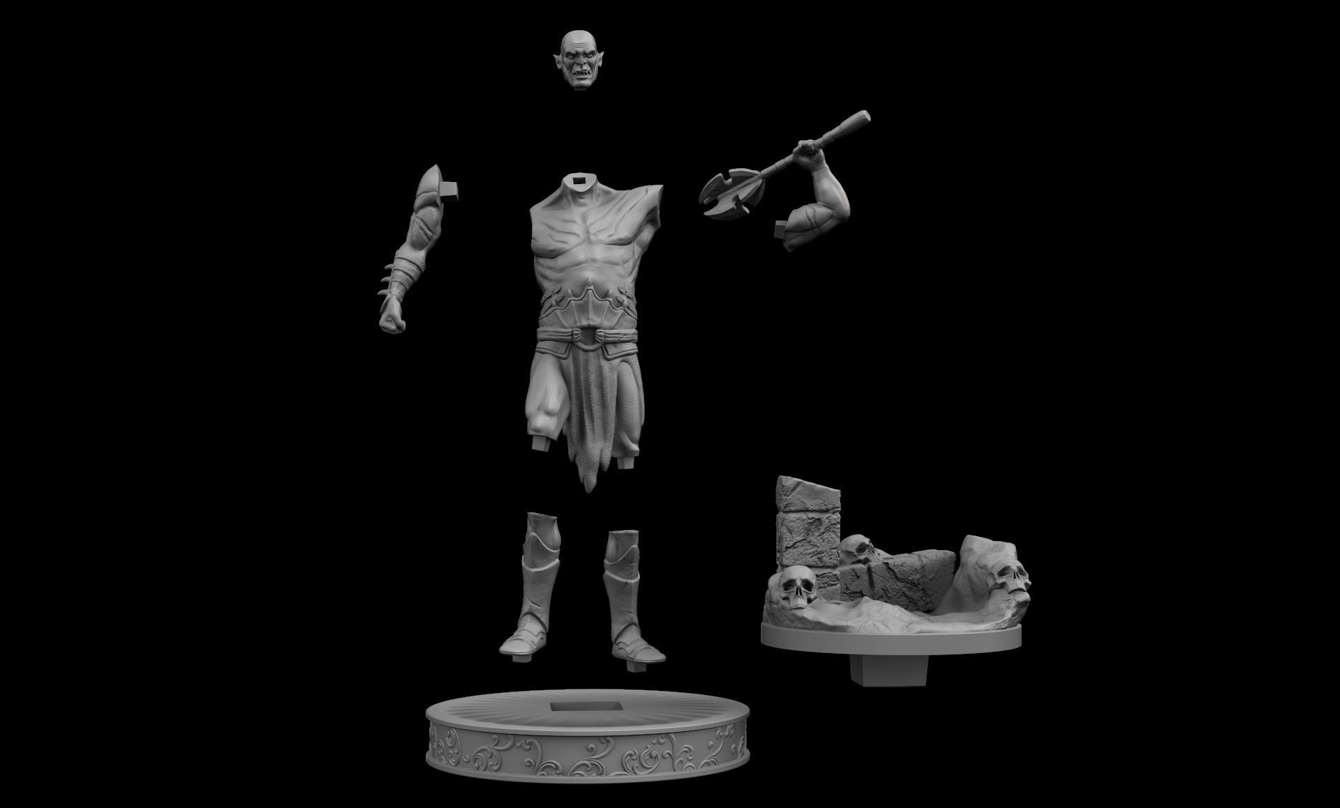 Azog The Defiler Fan Art 3D print model_6
