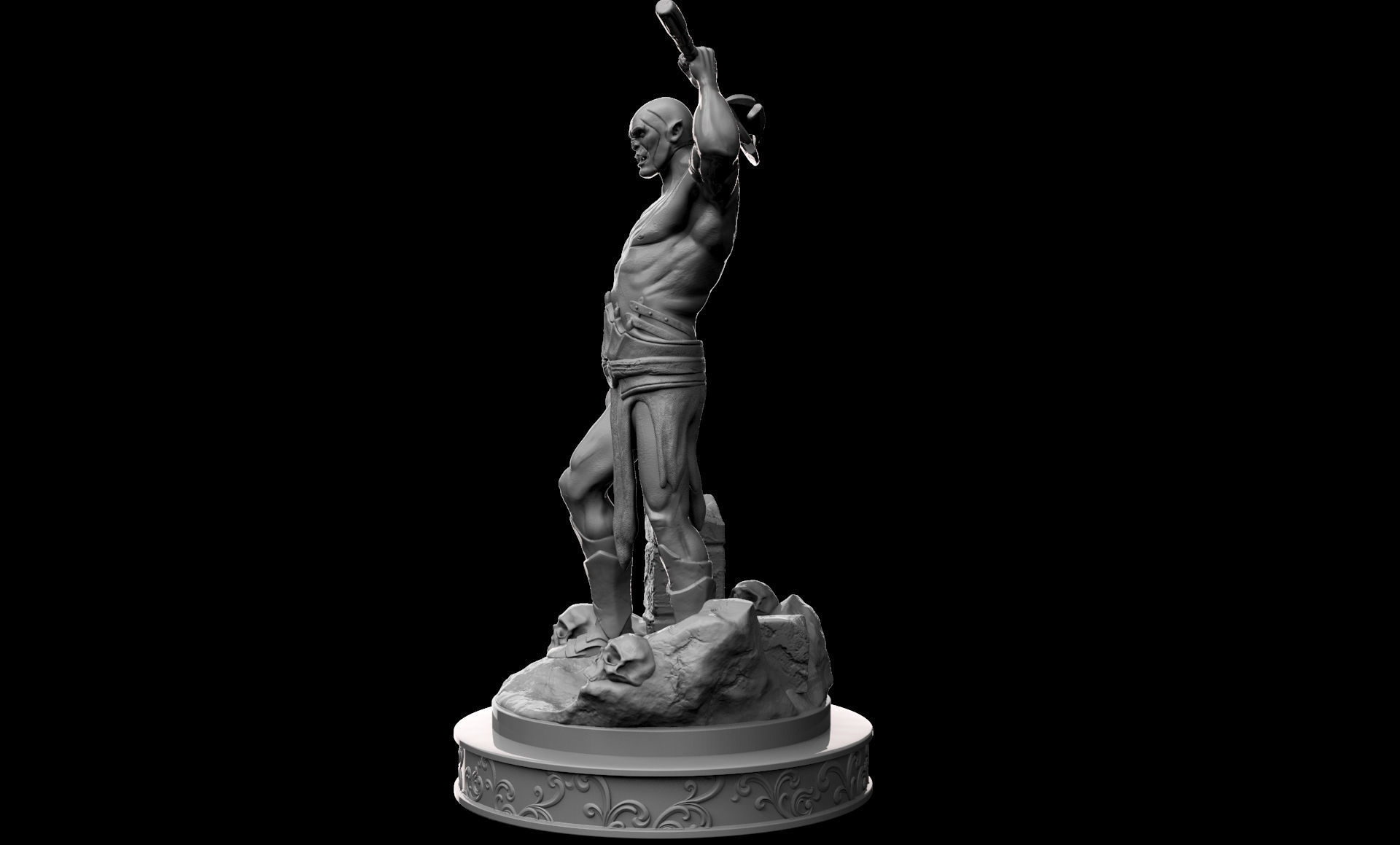 Azog The Defiler Fan Art 3D print model_2