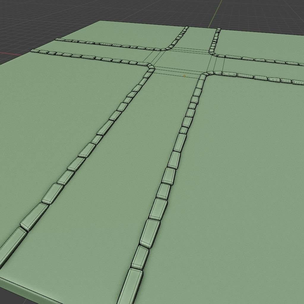 OLD MEDIEVAL PROPS ASSET AND GROUND TILEABLE Low-poly 3D model_18