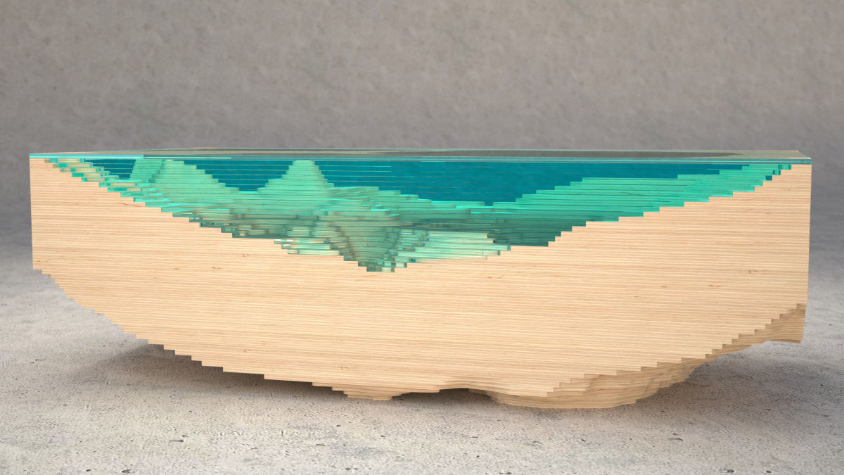 Abyss Glass Table 3D model_2