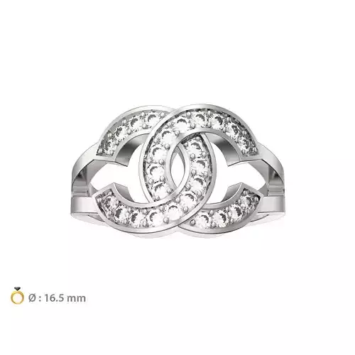 N055 Double-C ring 3D print model