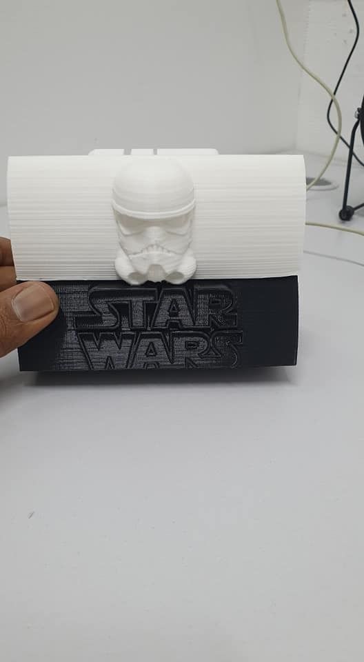 Starwars darthvader or stormtrooper laptop adjustable stand 3D print model_1