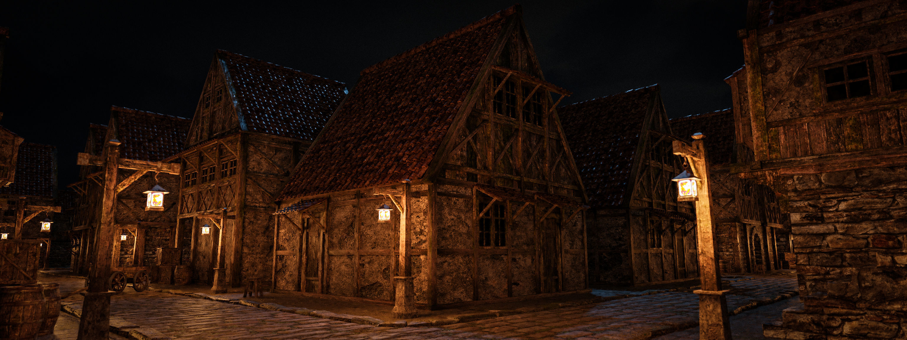 OLD MEDIEVAL BUILDING AND ASSET PACK 3D Model Collection_19