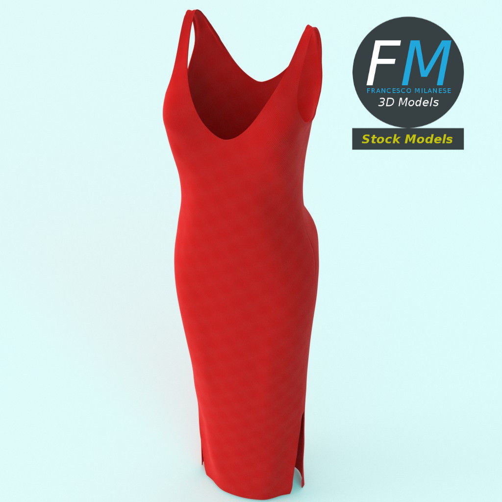 Dress 3D model_2