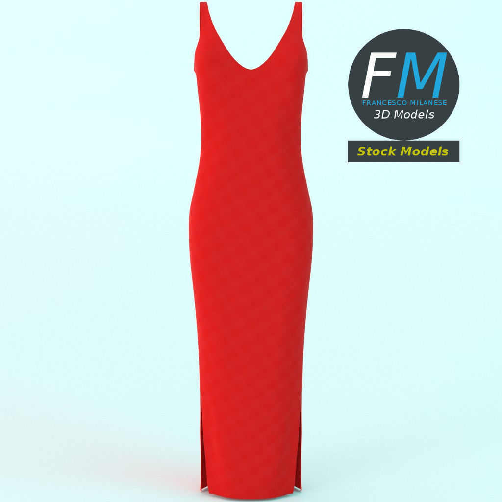 Dress 3D model_3