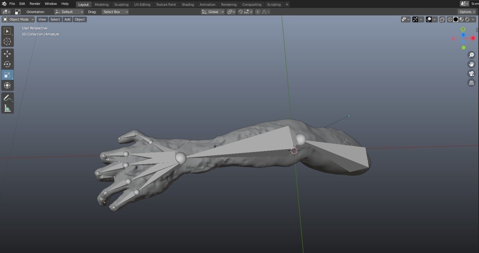 Wooden Coffin With Hand Low-poly 3D model_23