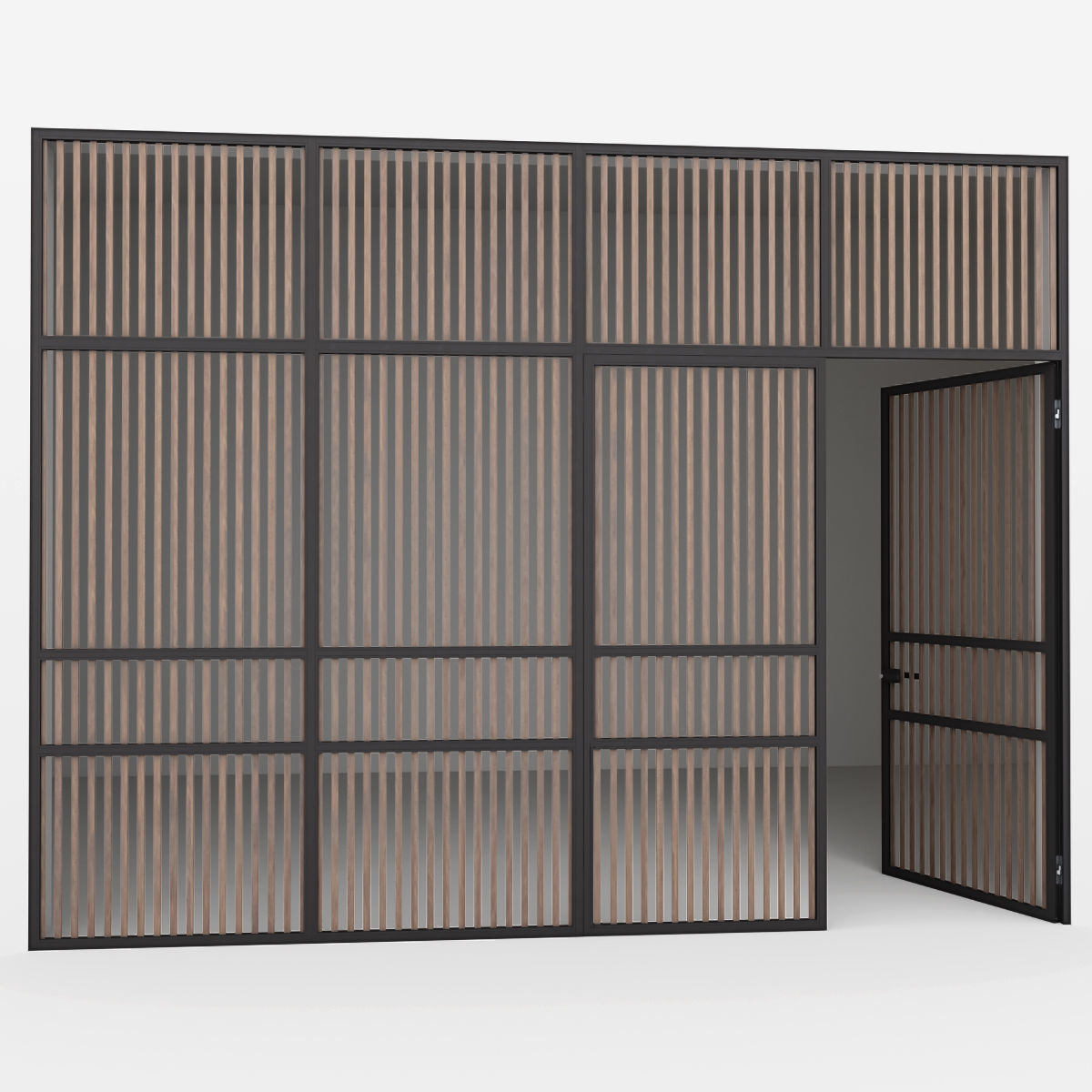 Aluminium door 2 3D model_1