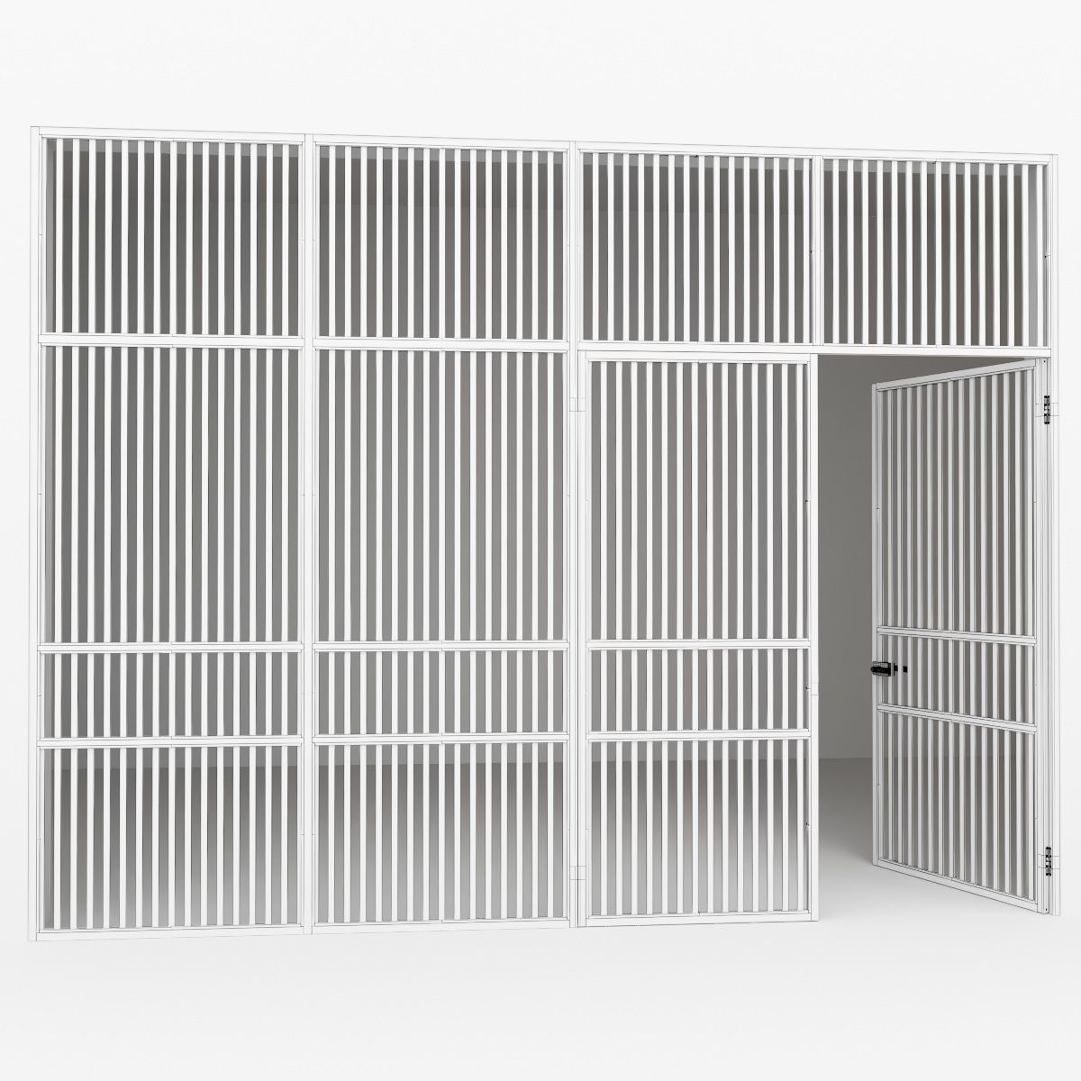 Aluminium door 2 3D model_7