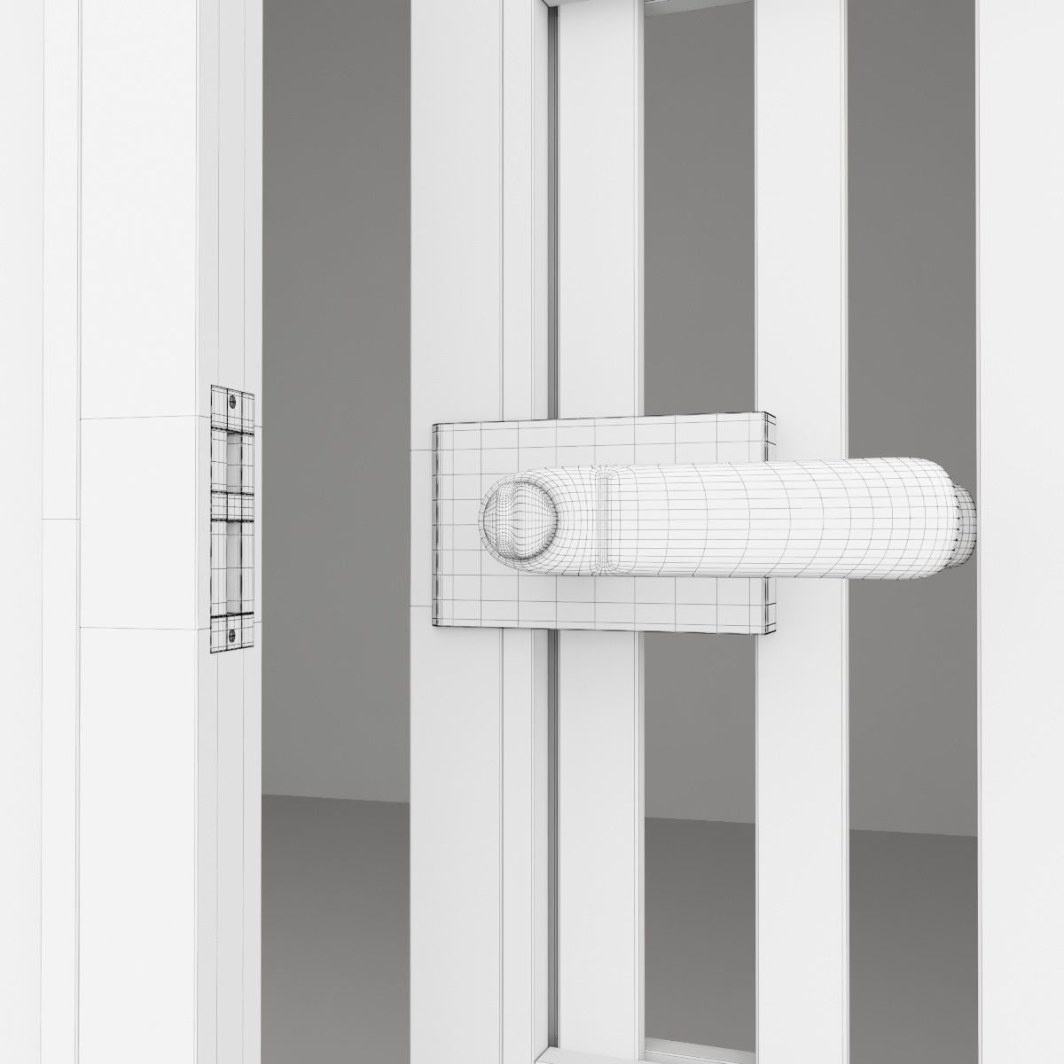 Aluminium door 2 3D model_5