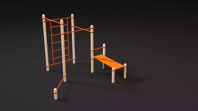 Workout 9 orange exercise equipment